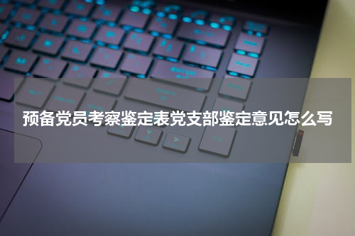 预备党员考察鉴定表党支部鉴定意见怎么写