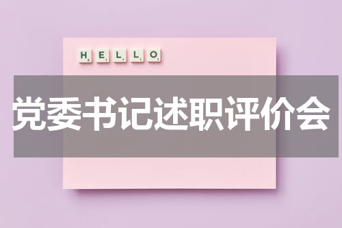 党委书记述职评价会