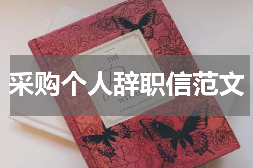 采购个人辞职信范文