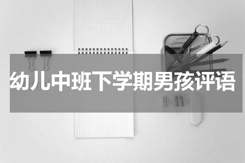 幼儿中班下学期男孩评语