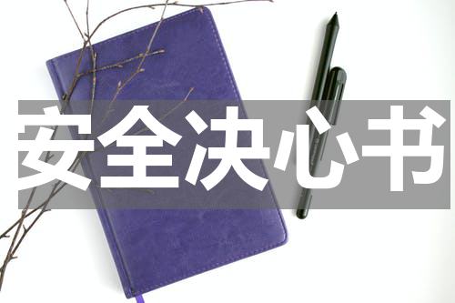 安全决心书