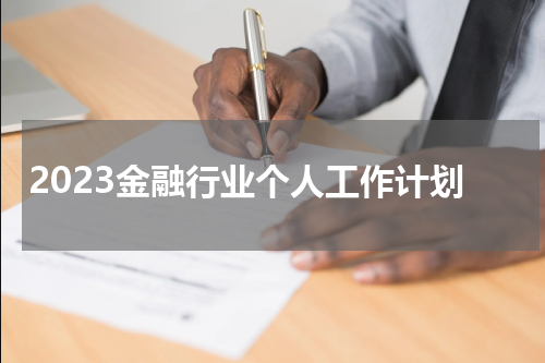 2023金融行业个人工作计划