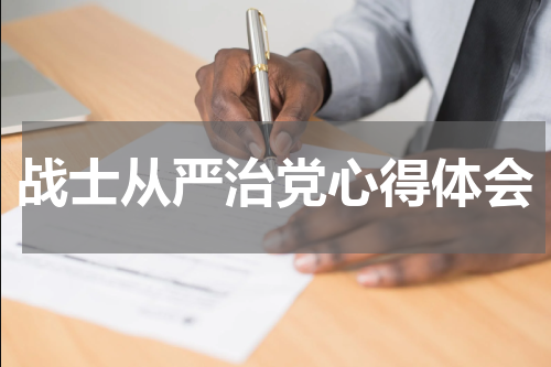 战士从严治党心得体会