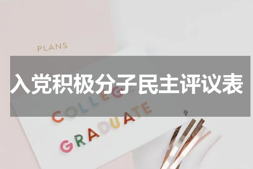 入党积极分子民主评议表