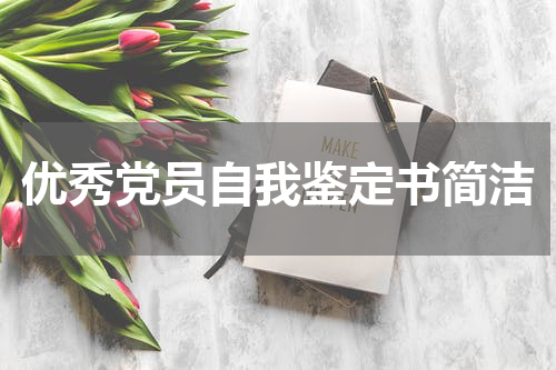 优秀党员自我鉴定书简洁