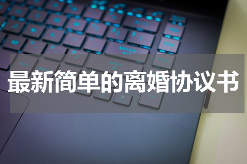 最新简单的离婚协议书