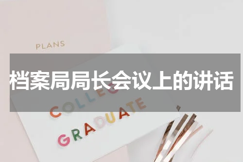 档案局局长会议上的讲话