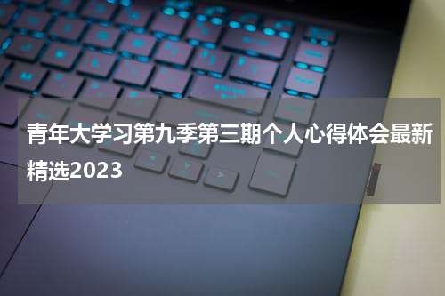 青年大学习第九季第三期个人心得体会最新精选2023