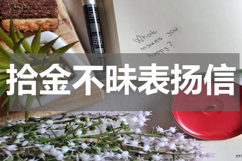 拾金不昧表扬信