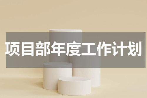 项目部年度工作计划
