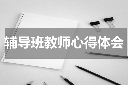辅导班教师心得体会