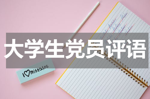 大学生党员评语