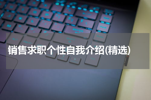 销售求职个性自我介绍(精选)