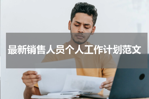 最新销售人员个人工作计划范文