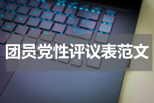 团员党性评议表范文