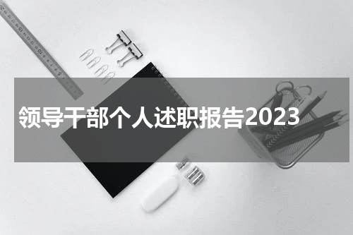 领导干部个人述职报告2023