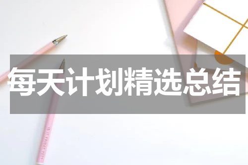 每天计划精选总结