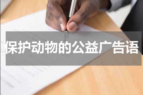 保护动物的公益广告语
