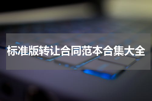 标准版转让合同范本合集大全
