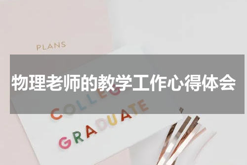 物理老师的教学工作心得体会