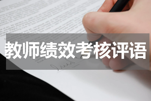 教师绩效考核评语