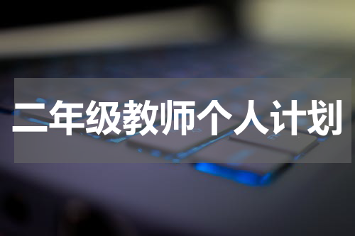 二年级教师个人计划