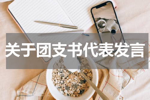 关于团支书代表发言