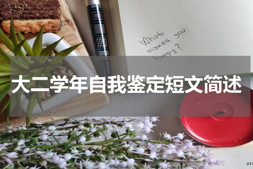 大二学年自我鉴定短文简述