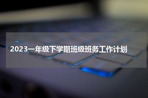 2023一年级下学期班级班务工作计划