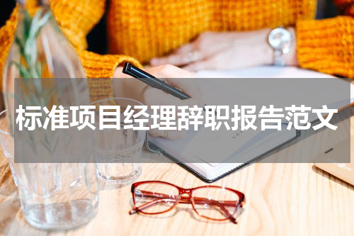 标准项目经理辞职报告范文