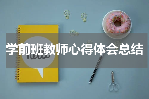 学前班教师心得体会总结