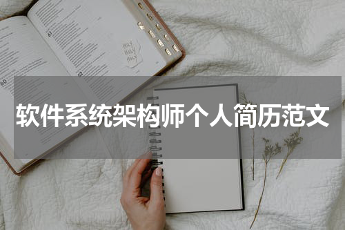 软件系统架构师个人简历范文