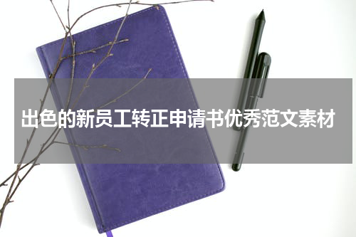 出色的新员工转正申请书优秀范文素材