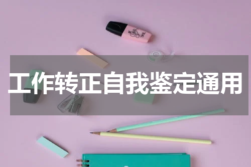 工作转正自我鉴定通用