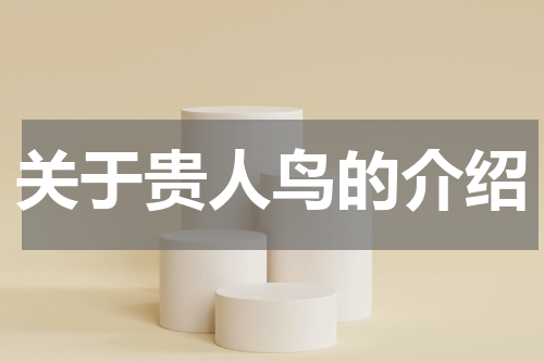 关于贵人鸟的介绍