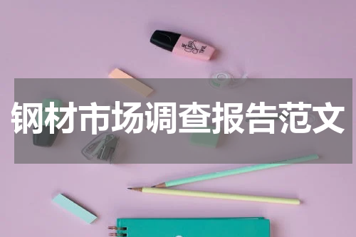 钢材市场调查报告范文