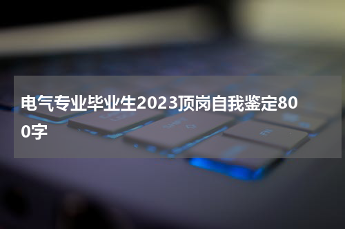 电气专业毕业生2023顶岗自我鉴定800字