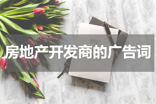 房地产开发商的广告词