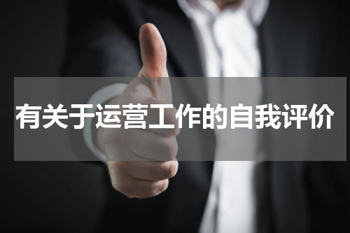 有关于运营工作的自我评价