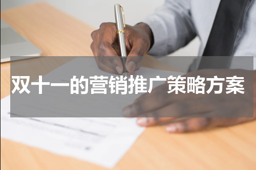 双十一的营销推广策略方案