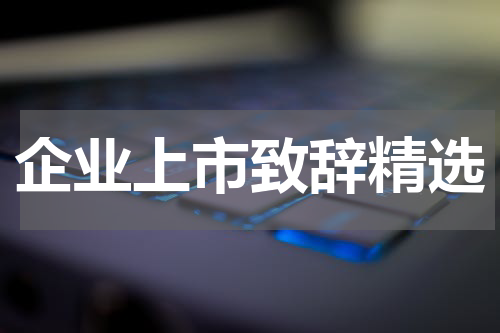 企业上市致辞精选