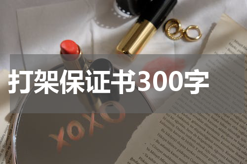 打架保证书300字
