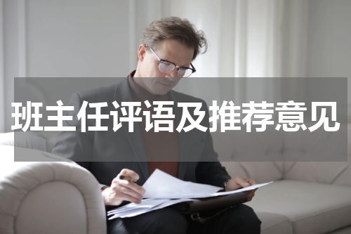 班主任评语及推荐意见