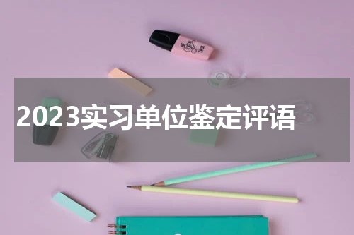 2023实习单位鉴定评语