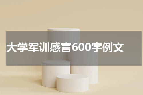 大学军训感言600字例文