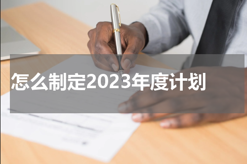 怎么制定2023年度计划