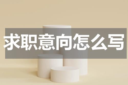 求职意向怎么写