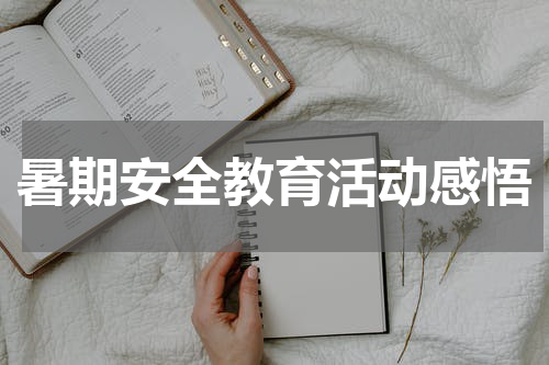 暑期安全教育活动感悟