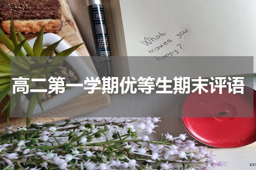 高二第一学期优等生期末评语