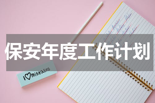 保安年度工作计划